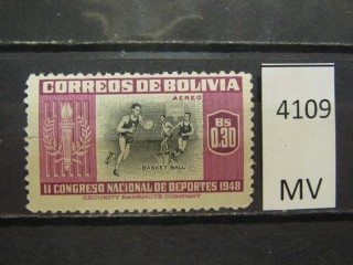 Фото марки Боливия 1951г *