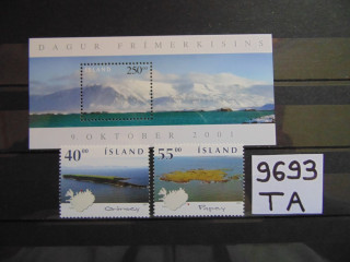 Фото марки Исландия серия+блок 2001г **