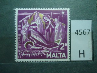 Фото марки Мальта 1964г **
