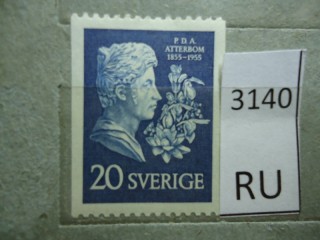 Фото марки Швеция 1955г *