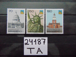 Фото марки Сан Марино серия 1976г **
