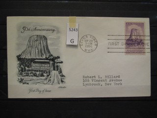 Фото марки США 1956г FDC (первый день гашения)