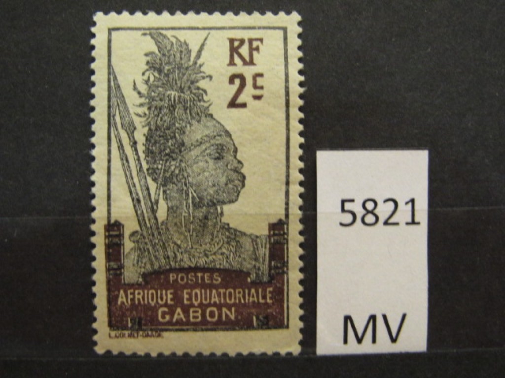 Фото марки Франц. Габон 1910г *