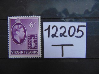 Фото марки Британские Виргинские острова 1938г **