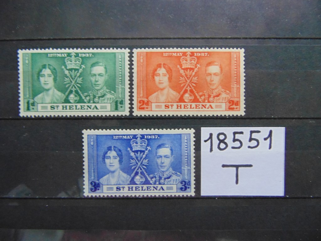Фото марки Британская Св. Елена серия 1937г **