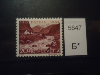 Фото марки Швейцария 1954г **