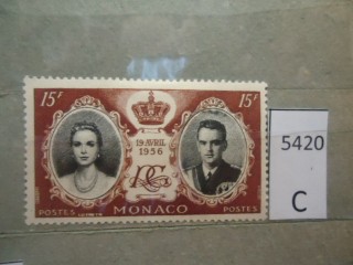 Фото марки Монако 1956г *