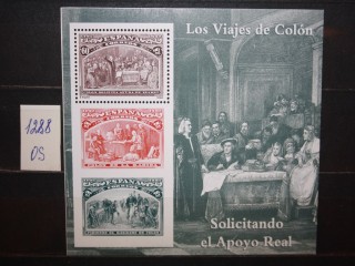 Фото марки Испания 1992г блок **
