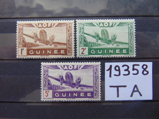 Фото марки Французская Гвинея авиапочта 1942г *