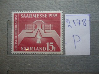 Фото марки Германия СААР 1957г **