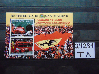 Фото марки Сан Марино блок 2001г **