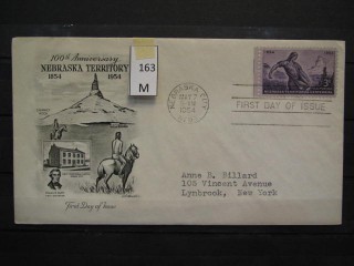 Фото марки США 1954г FDC (первый день гашения)