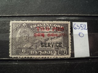 Фото марки Индийский штат Траванкор 1949г