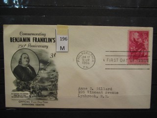 Фото марки США 1956г FDC (первый день гашения)