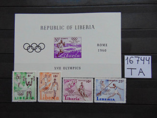 Фото марки Либерия серия+блок 1960г **