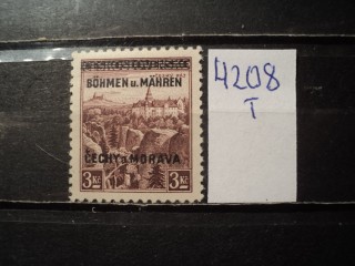 Фото марки Германская оккупация Чехословакии 1939г **