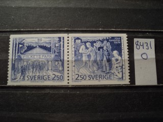 Фото марки Швеция сцепка 1991г **