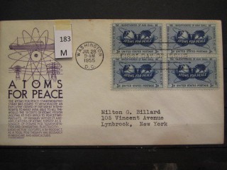 Фото марки США 1955г FDC (первый день гашения)