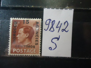 Фото марки Брит. Марокко 1936г надпечатка *