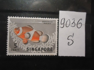 Фото марки Сингапур 1962г **