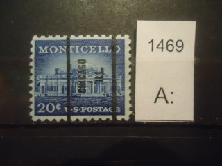 Фото марки США надпечатка без года **