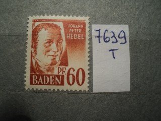 Фото марки Германия зона оккупации Баден 1947г **