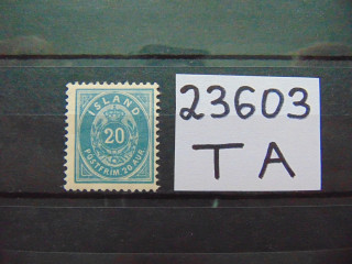 Фото марки Исландия 1882г **