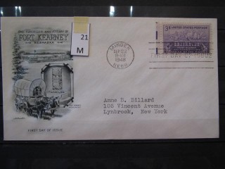 Фото марки США 1948г FDC (первый день гашения)