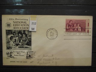Фото марки США 1957г FDC (первый день гашения)