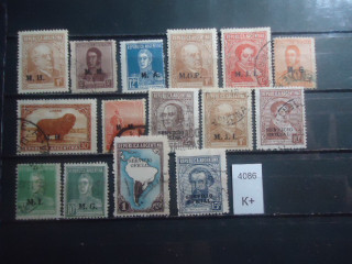 Фото марки Аргентина Набор марок надпечатка