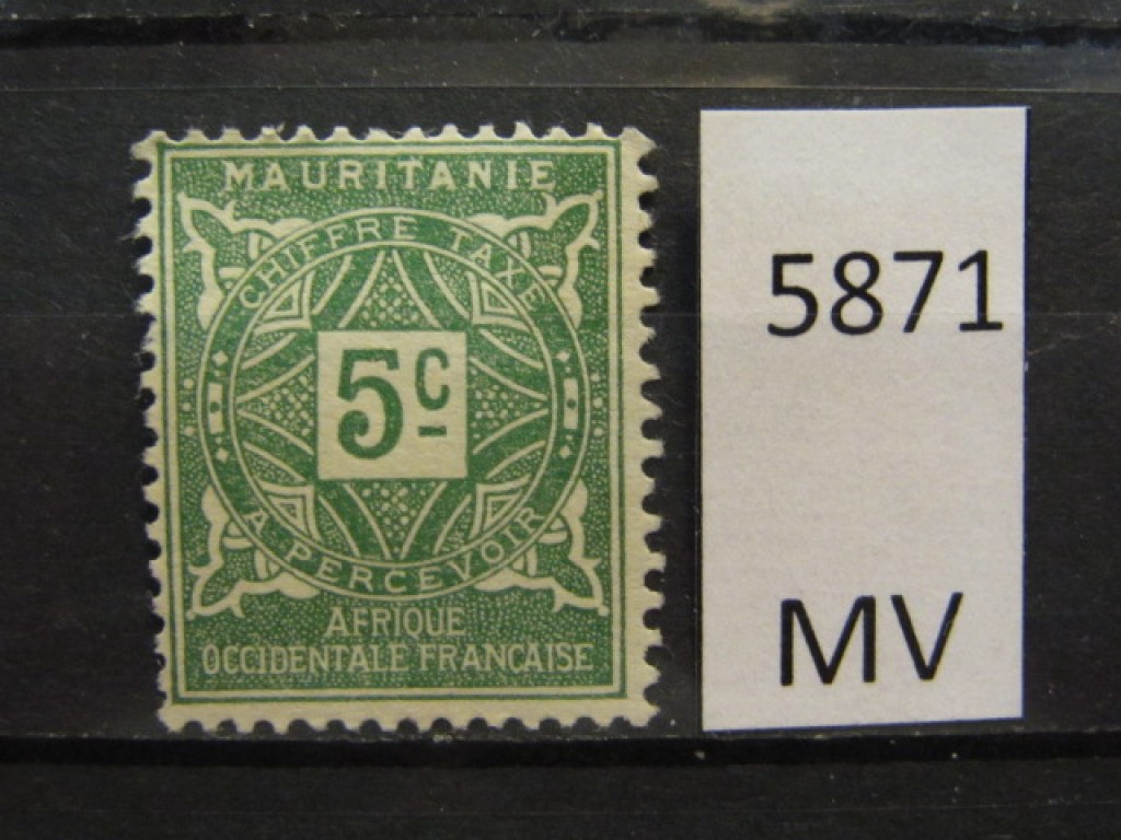 Фото марки Франц. Мавритания 1914г *