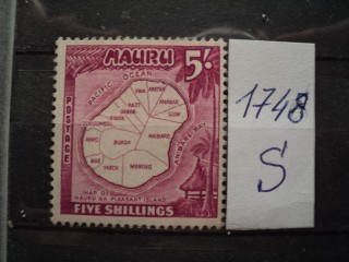 Фото марки Науру 1954г **