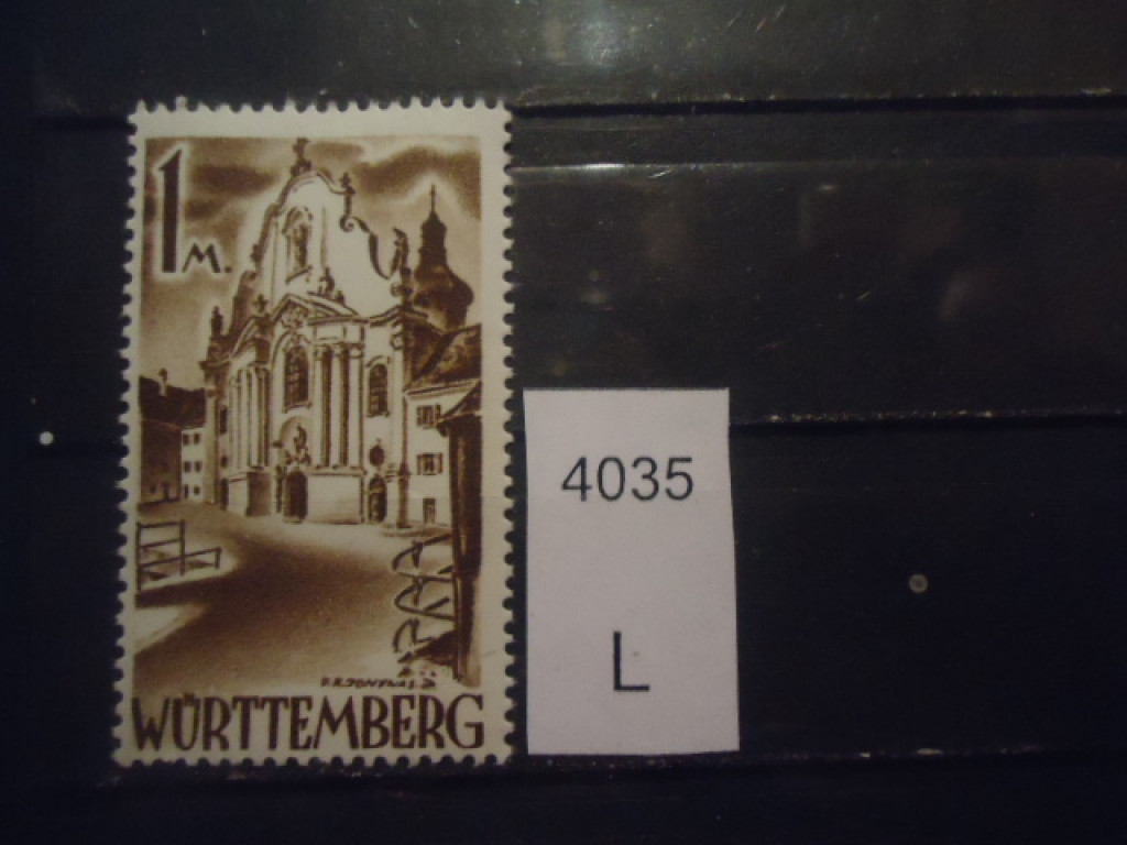 Фото марки Германская оккупация Французская зона. Вюртемберг 1947г **