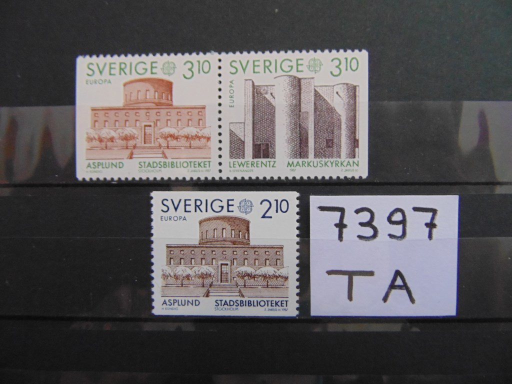 Фото марки Швеция серия 1987г **