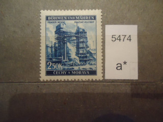 Фото марки Германская оккупация Чехословакии 1939г **