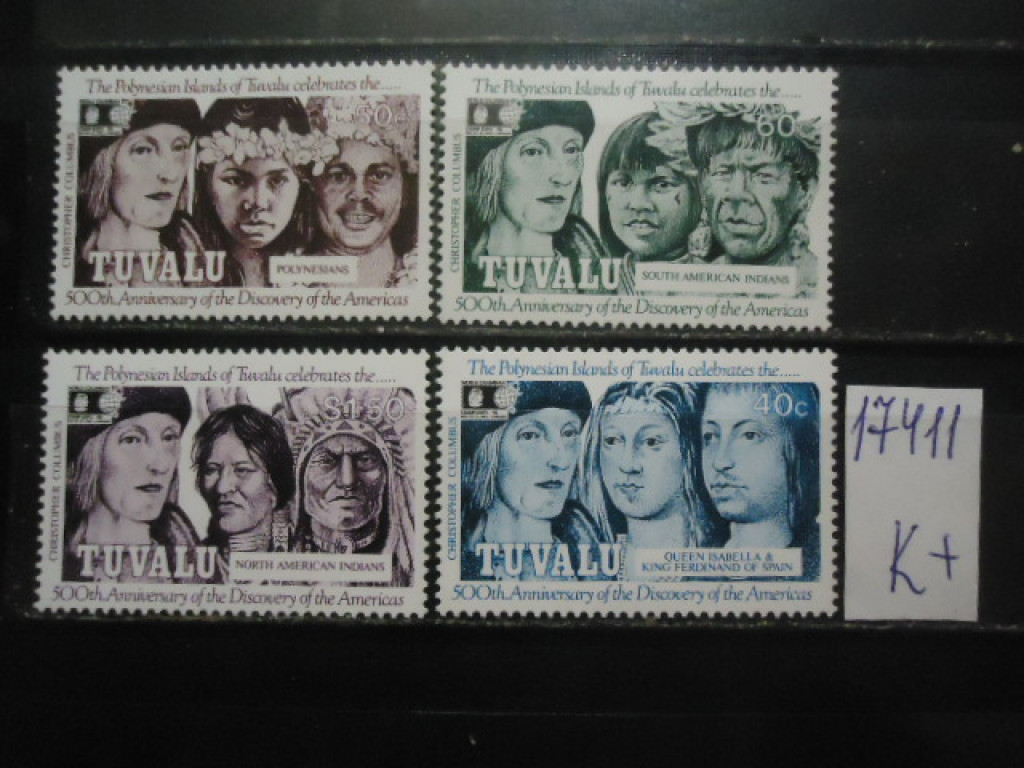 Фото марки Тувалу 1992г (7€) (Колумб) **
