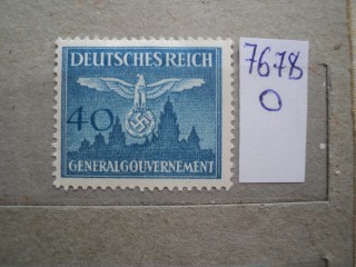 Фото марки Германская оккупация Польши 1943г *