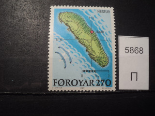 Фото марки Фарерские острова 1987г **