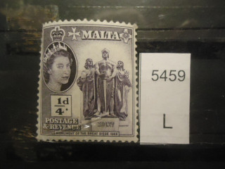 Фото марки Брит. Мальта 1954г **