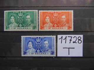 Фото марки Британская Св. Елена серия 1937г **