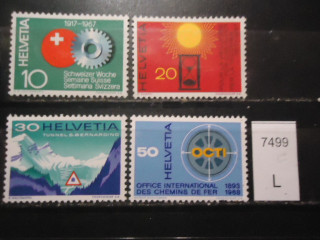 Фото марки Швейцария 1967г серия **