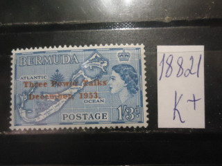 Фото марки Брит. Бермудские острова 1953г надпечатка **