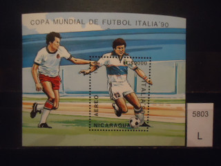 Фото марки Никарагуа 1989г блок **