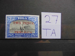 Фото марки Тонга (с надпечаткой) 1923г *