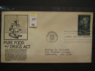 Фото марки США 1956г FDC (первый день гашения)