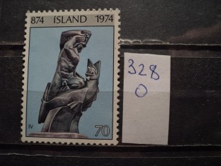 Фото марки Исландия 1974г *