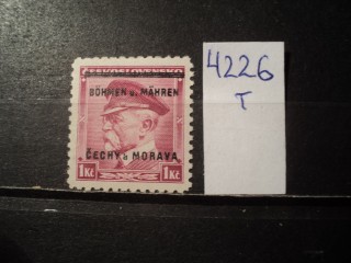 Фото марки Германская оккупация Чехословакии 1939г **