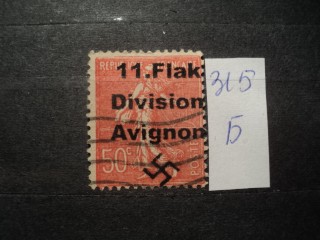 Фото марки Германская оккупация Франции 40 -е гг