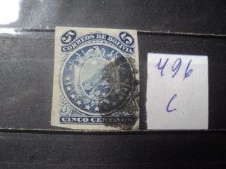 Фото марки Боливия 1887г