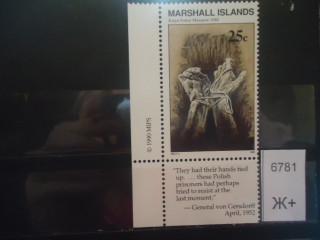 Фото марки Маршаловы острова с купоном **